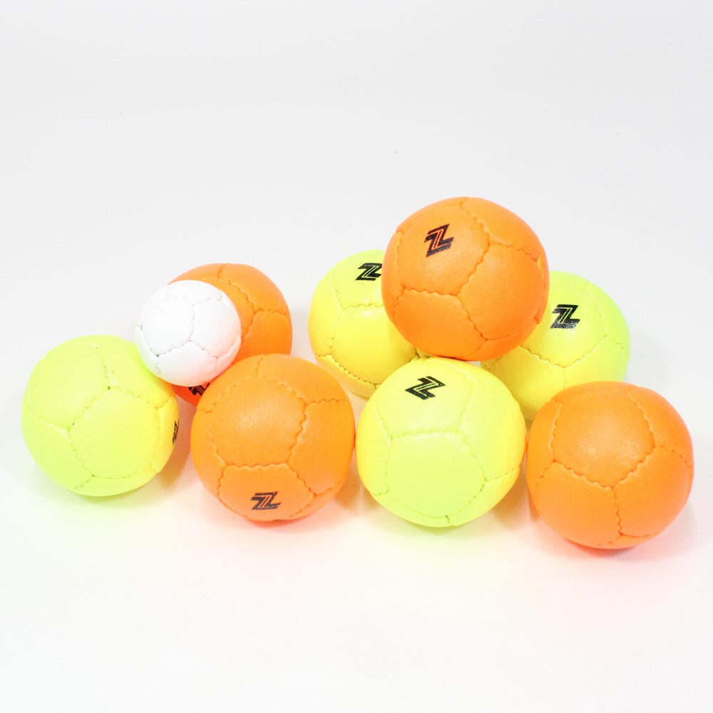Zeekio Travel Bocce Set - Weather Resistant - Indoor Outdoor- Comes With Nylon and Mesh Adjustable Drawstring Carry Bag!