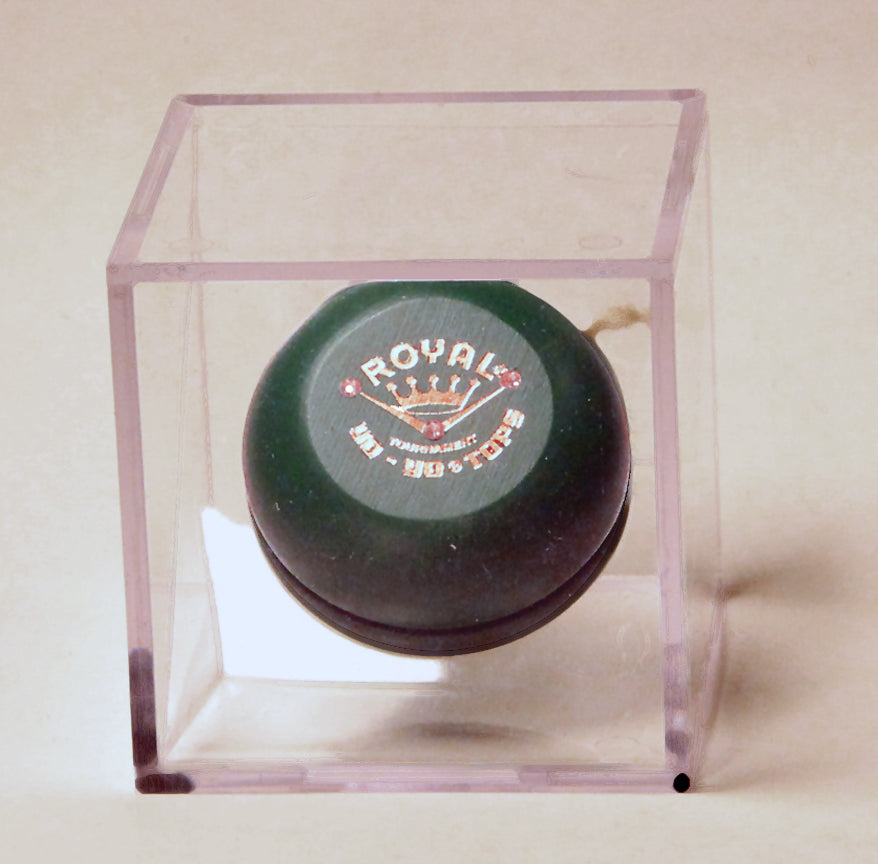 Replica Vintage Collectible Wooden Yo-Yos - Enclosed in Acrylic Display Box
