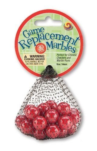 Mega Games Glass Marbles - Replacement Marbles for Chinese Checkers - [Set of 30], Standard Size