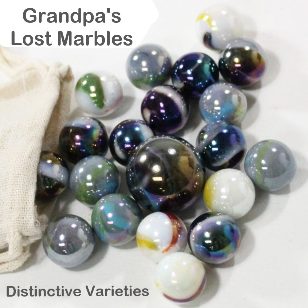 Missing Marbles Grandpa's Lost Marbles - Mega Player Marbles - 24 (16mm) Player Marble ...