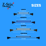 Z-Stix Professional Juggling Flower Sticks/Devil Sticks and 2 Hand Sticks, High Quality, Beginner Friendly - Solid Series