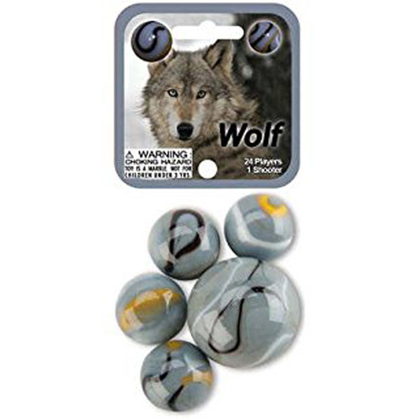 Mega Marbles Themed Marbles- 24 Player Marbles (5/8'') - 1 Shooter (1'')- - YoYoSam