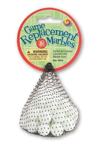 Mega Games Glass Marbles - Replacement Marbles for Chinese Checkers - [Set of 30], Standard Size