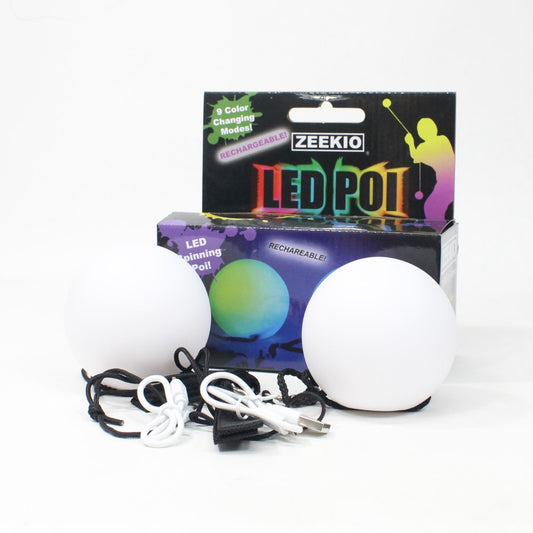 Zeekio Rechargable LED POI - Beginner to Pro - Glow Flow Toy