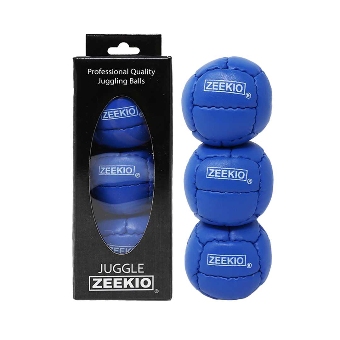 Zeekio Galaxy Juggling Balls - Premium 12 Panel Genuine Leather Balls - 130g - 67mm - Pack of 3