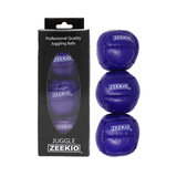 Zeekio Galaxy Juggling Balls - Premium 12 Panel Genuine Leather Balls - 130g - 67mm - Pack of 3