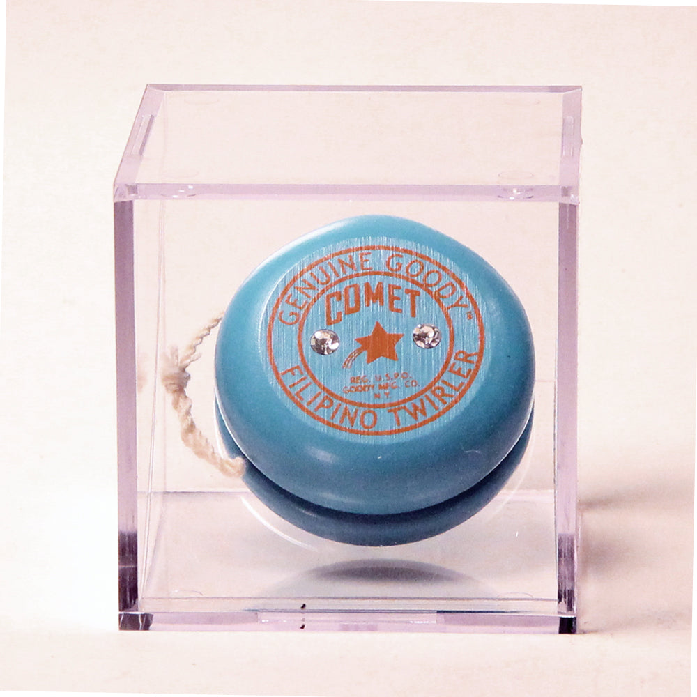 Replica Vintage Collectible Wooden Yo-Yos - Enclosed in Acrylic Display Box