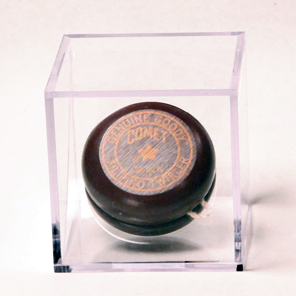 Replica Vintage Collectible Wooden Yo-Yos - Enclosed in Acrylic Display Box