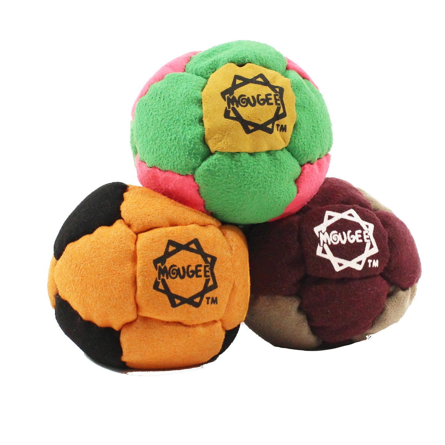 Mougee Sack Footbag - Amara Suede - 14 Panel - Sand or Pellet Filled Foot Bag