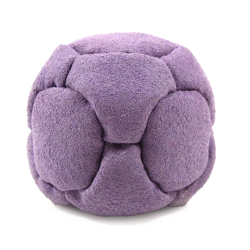 Zeekio Fury 'Furry' Footbag  - 14 Panel Hand Stitched Foot Bag - Amara Suede  - Sand Filled Sack