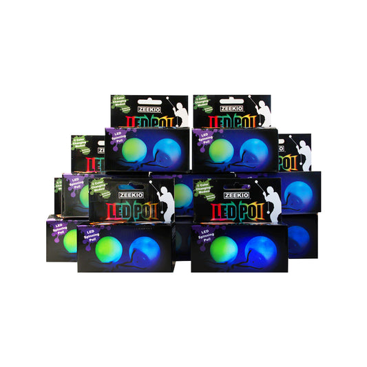 Wholesale Lot of Zeekio Lighted LED Poi - 20 POI- (10 Sets)