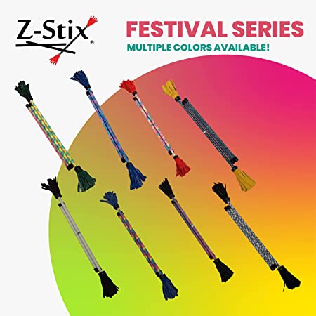 Z-Stix Professional Juggling Flower Sticks-Devil Sticks and 2 Hand Sticks, High Quality, Beginner Friendly - Festival Series