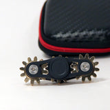 Fidget Spinner- 3 GEAR- Spins 2 Ways! with Carry Pouch and Storage Case -LEAD FREE