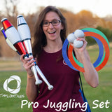 Taylor Tries Advance to Pro Juggling Set - [3] Juggling Clubs, [3] Juggling Rings, [3] Juggling Balls
