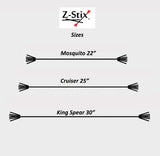 Z-Stix Jugling Flower Sticks/Devil Sticks - USA Made, Handmade, Mosquito 22''