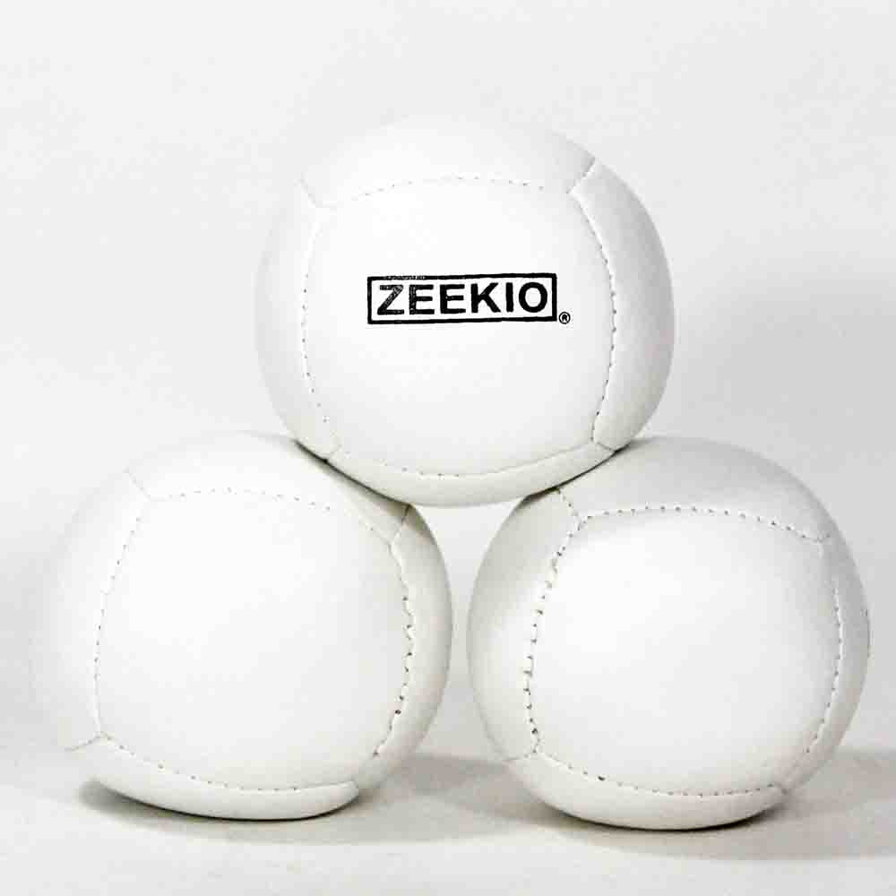 Zeekio Lunar Juggling Balls - 110g Professional UV Reactive 6 Panel Ball - Pack of 3
