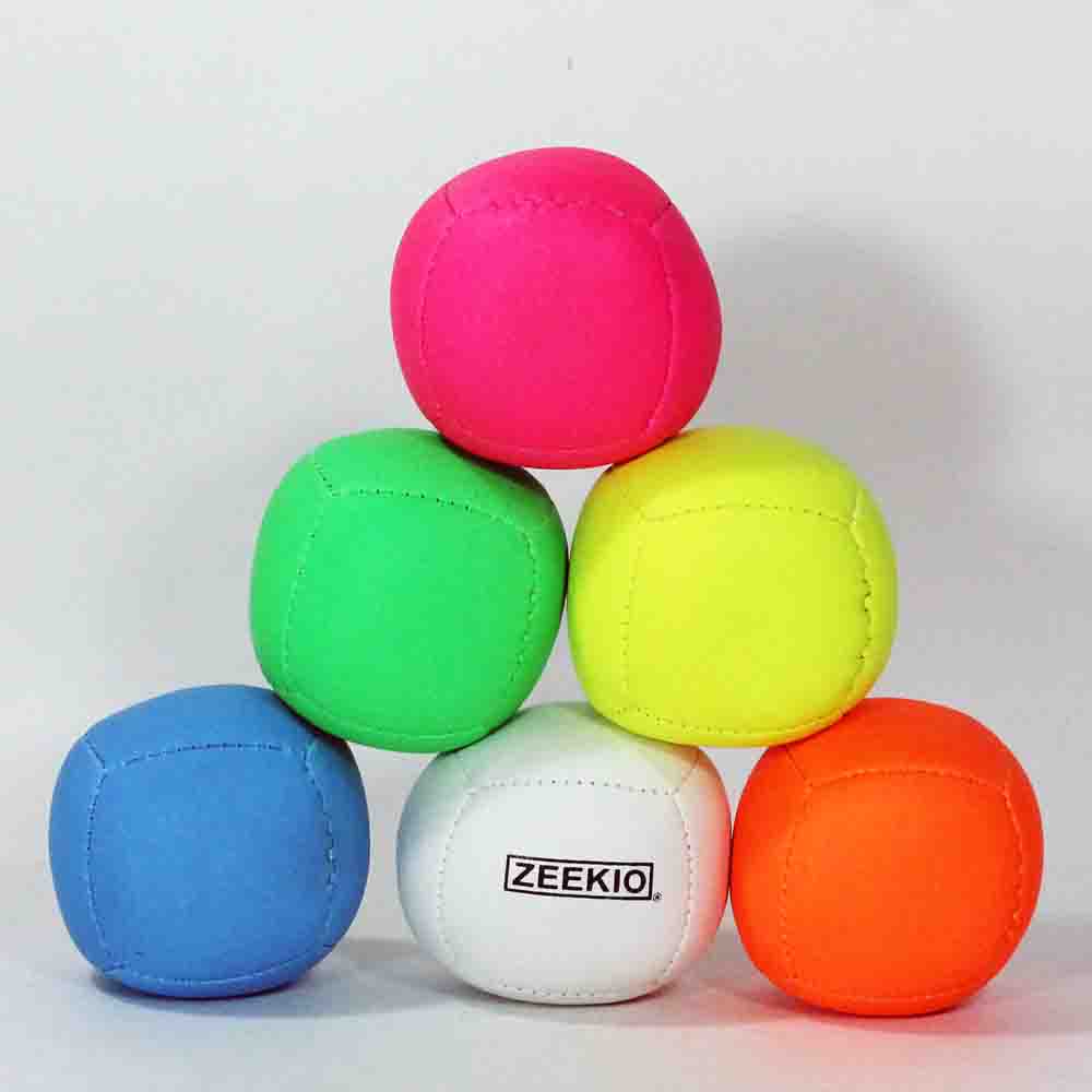 Zeekio Lunar Juggling Ball - 110g Professional UV Reactive 6 Panel Ball - Single Ball