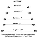 Z-Stix Made to Order Handmade Juggling Sticks-Flower/Devil Stick - Kid-Stix 18"