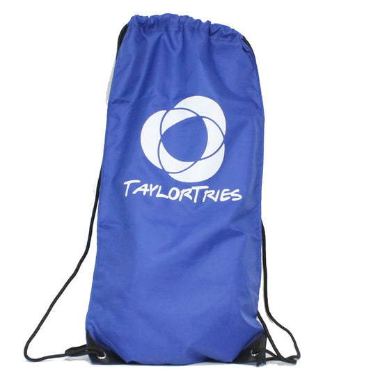 Taylor Tries Signature Juggling Bag - Durable Nylon Drawstring Bag - Large 12" x 24"