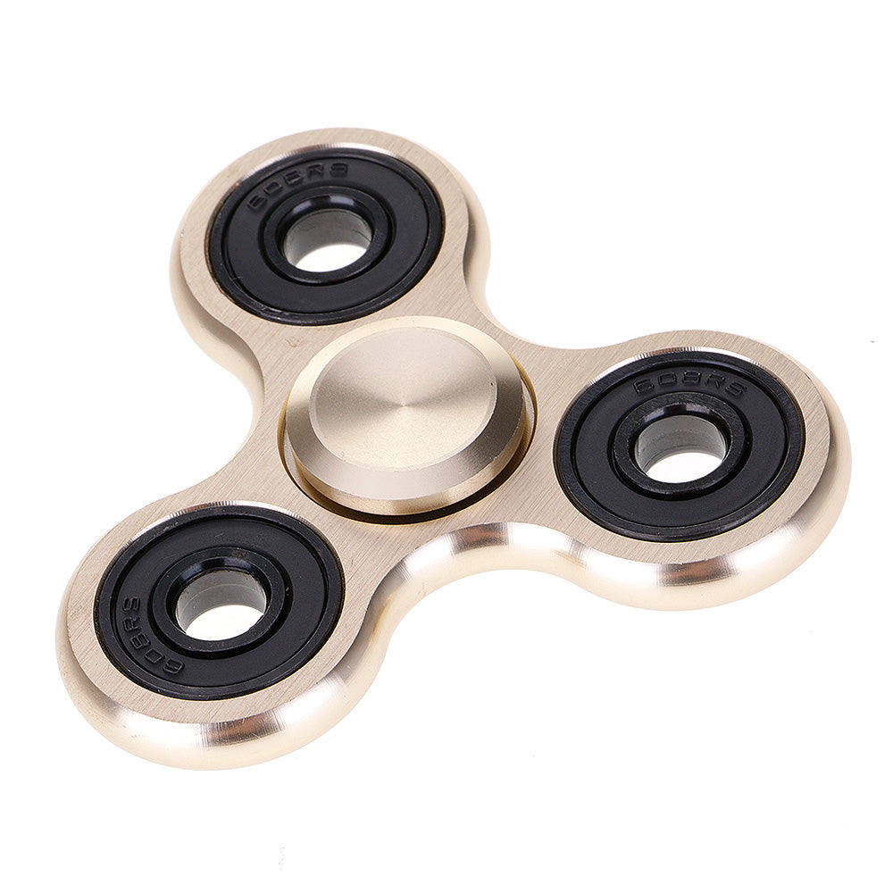 Zeekio Fidget Spinner -Metal Tri-Spinner - Aluminum and Steel - Hybrid Ceramic Bearing