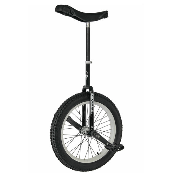 Impact 19'' Athmos Unicycle BLACK- White Rims - Ready to Ride Trials Package - High Performance Unicycle