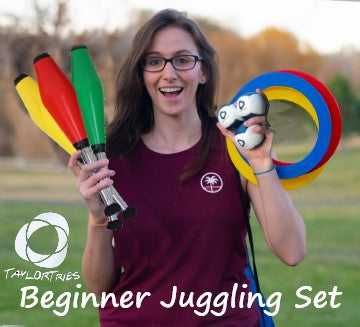 Taylor Tries Beginner Juggling Set - [3] Juggling Clubs, [3] Juggling Rings, [3] Juggling Balls