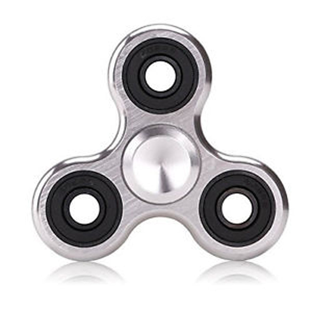 Zeekio Fidget Spinner -Metal Tri-Spinner - Aluminum and Steel - Hybrid Ceramic Bearing