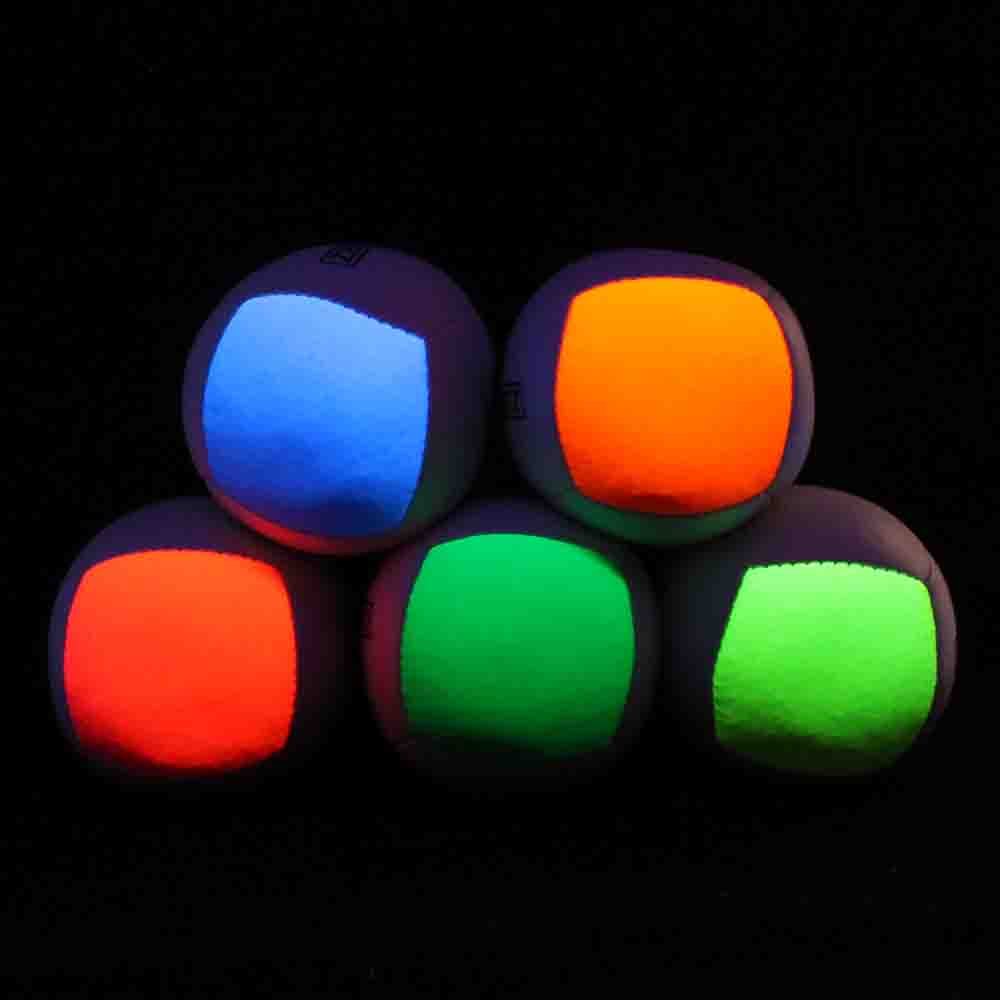 Zeekio Lunar Juggling Ball - 110g Professional UV Reactive 6 Panel Ball - Single Ball