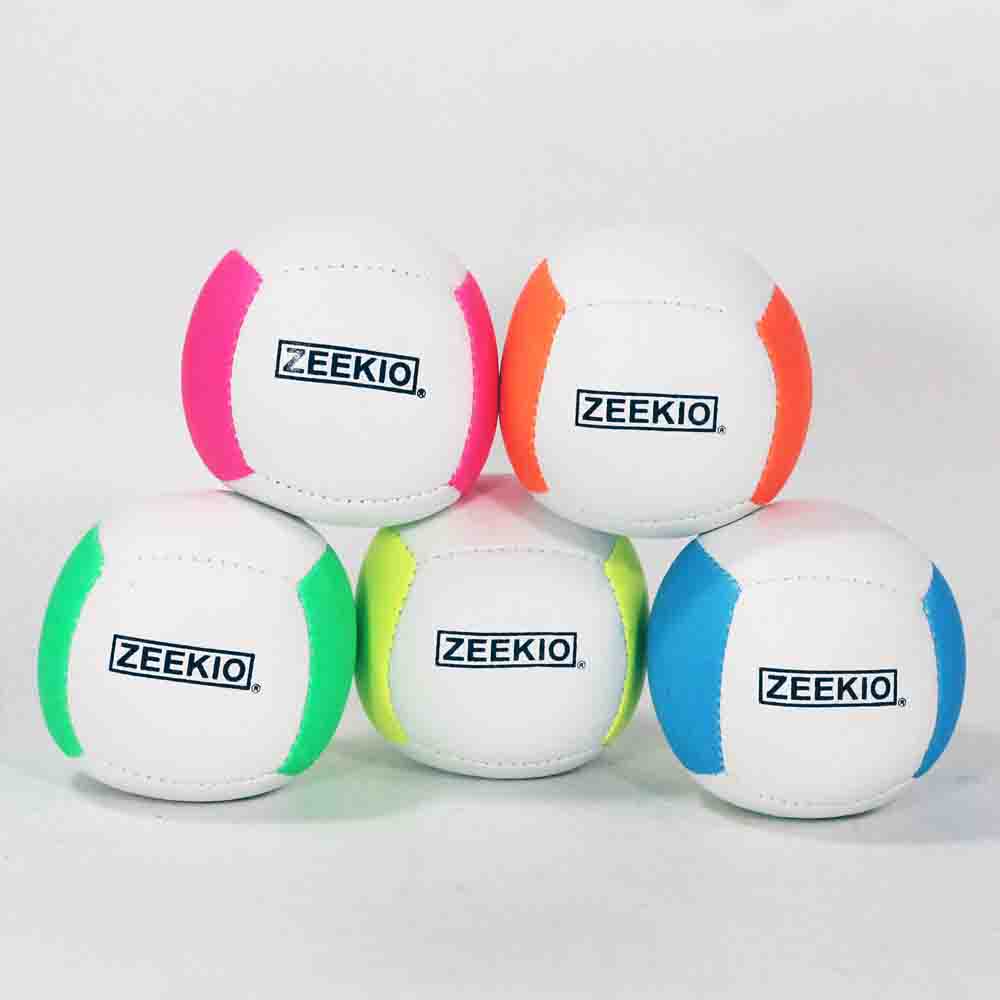 Zeekio Lunar Juggling Balls - 110g Professional UV Reactive 6 Panel Ball - Pack of 3