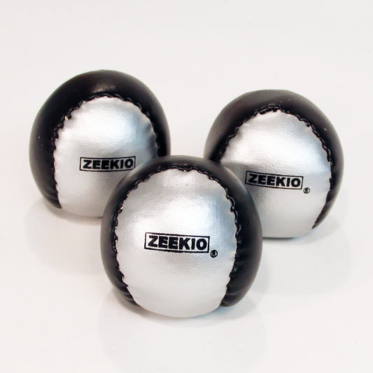 Zeekio Beginner Juggling Ball - [Pack of 3], Millet Filled, Synthetic Leather, Circus Balls, with Panel Designs, 100g, 56 mm