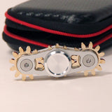 Fidget Spinner- 3 GEAR- Spins 2 Ways! with Carry Pouch and Storage Case -LEAD FREE