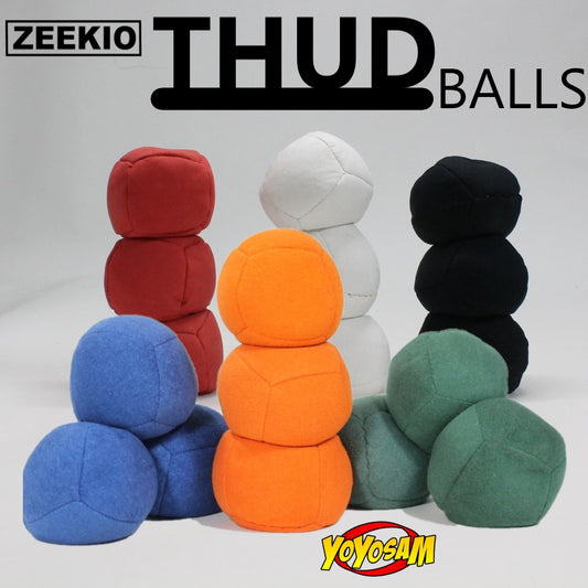 Zeekio Thud Juggling Ball Set - Lightweight 90g Beanbag Ball - Super Soft - Set of Three (3)